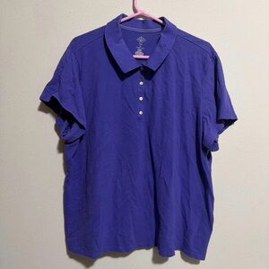 Women’s St. John’s Bay plus sized purple polo shirt